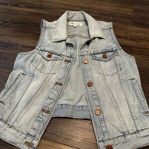 Madewell Light Wash Denim Vest